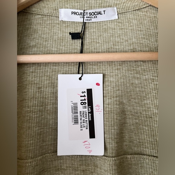 NWT - PROJECT SOCIAL T - LONNIE BUTTON UP!! - Picture 3 of 3